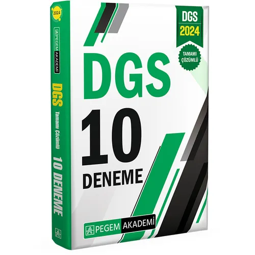 2024 DGS Tamamı Çözümlü 10 Deneme - Kolektif - Pegem Akademi Yayıncılık