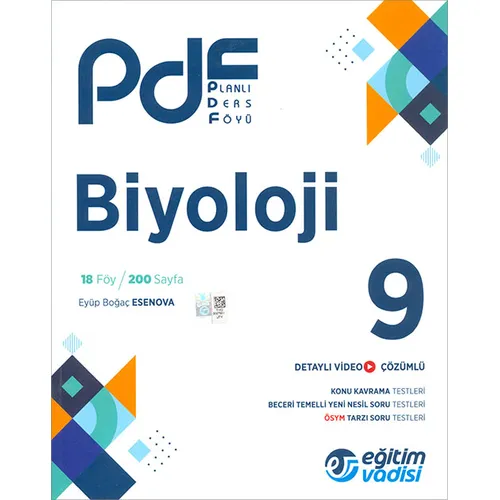 9.Sınıf Biyoloji PDF Planlı Ders Föyü Eğitim Vadisi