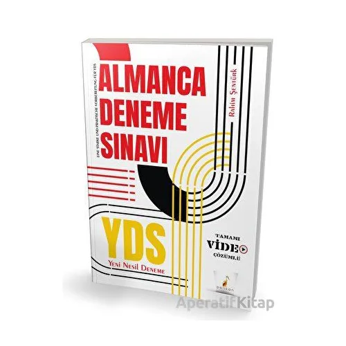 YDS Almanca Yeni Nesil Video Çözümlü Deneme Sınavı - Rahim Şentürk - Pelikan Tıp Teknik Yayıncılık