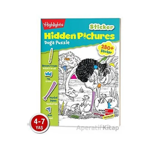 Sticker Hidden Pictures Doğa Puzzle (2 Kitap) - Kolektif - Dikkat Atölyesi Yayınları