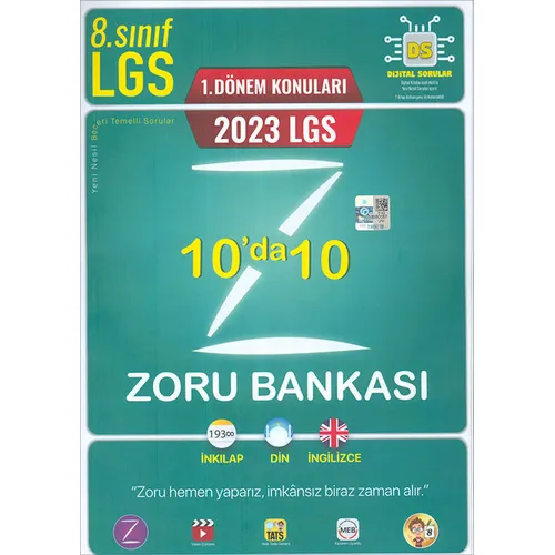 Tonguç 2023 LGS 1.Dönem İnkılap Din İngilizce Zoru Bankası