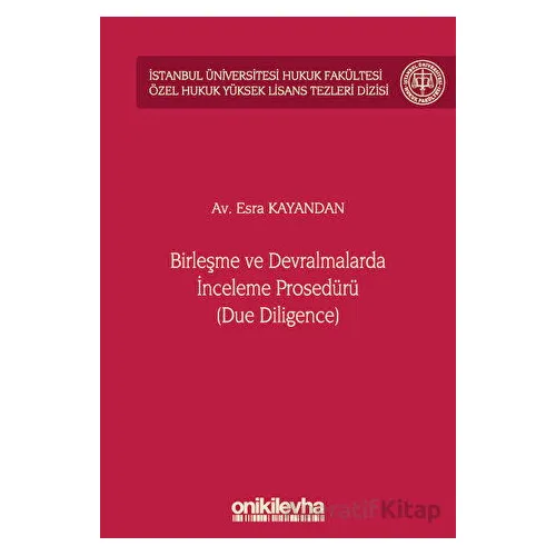 Birleşme ve Devralmalarda İnceleme Prosedürü - Esra Kayandan - On İki Levha Yayınları