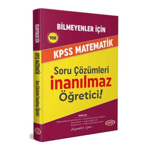 Data Bilmeyenler İçin KPSS Matematik