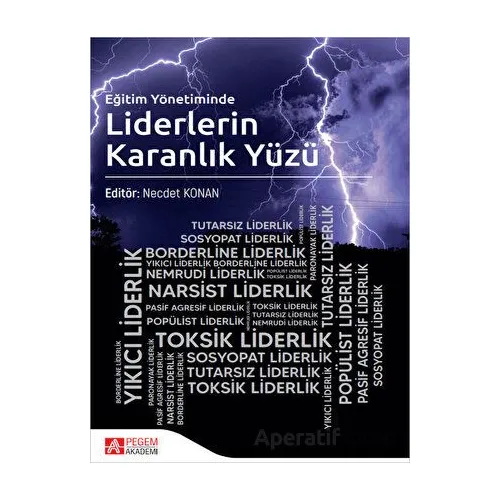 Eğitim Yönetiminde Liderlerin Karanlık Yüzü - Necdet Konan - Pegem Akademi Yayıncılık