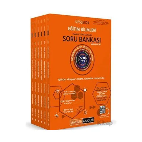 2024 KPSS Eğitim Bilimleri Tamamı Video Çözümlü Soru Bankası Modüler Seti 6 Kitap