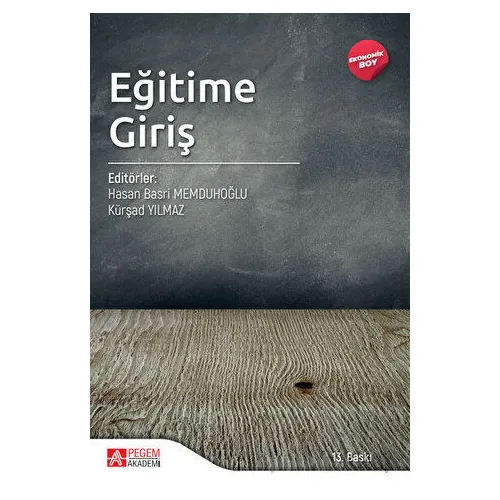 Eğitime Giriş - (Ekonomik Boy) - Hasan Basri Memduhoğlu - Pegem Akademi Yayıncılık