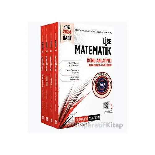 2024 KPSS ÖABT Lise Matematik Konu Anlatımlı (4 kitap) - Kolektif - Pegem Akademi Yayıncılık