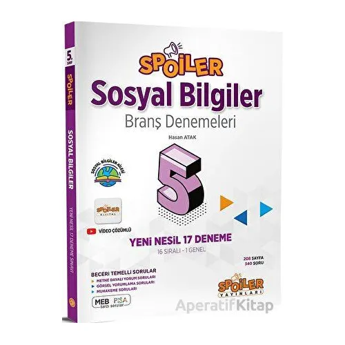 Spoiler Yayınları 5.Sınıf Spoiler Sosyal Bilgiler Branş Denemeleri