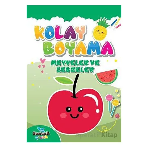 Kolay Boyama Meyveler ve Sebzeler Sancak Çocuk