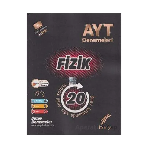 YKS AYT Fizik 20li Deneme Video Çözümlü Birey Yayınları - Kolektif - Birey Yayıncılık