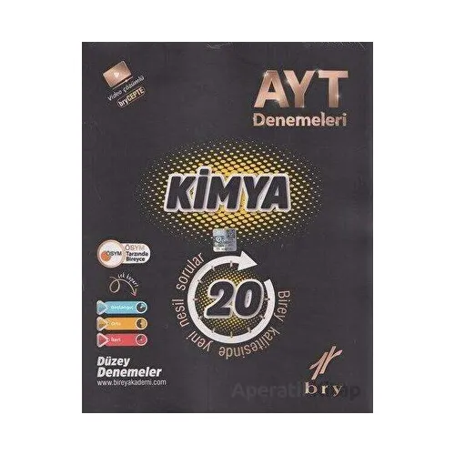 Birey Yayınları AYT Kimya 20 Deneme - Kolektif - Birey Yayıncılık