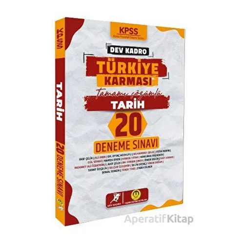 KPSS Dev Kadro Türkiye Karması Tarih 20 Deneme - Kolektif - Tasarı Eğitim Yayınları
