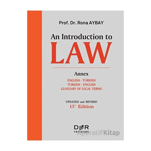 An Introduction To Law - Rona Aybay - Der Yayınları