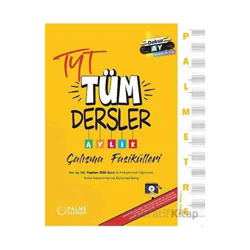 Palmetre Tyt Tüm Dersler Aylık Çalışma Fasikülleri - Kolektif - Palme Yayıncılık