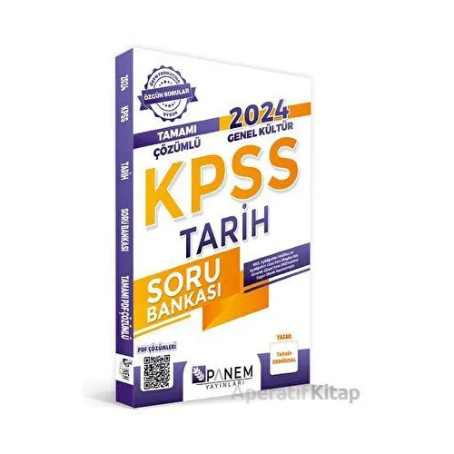 2024 KPSS Genel Kültür Tamamı Çözümlü Tarih Soru Bankası - Tahsin Demirdal - Panem Yayınları