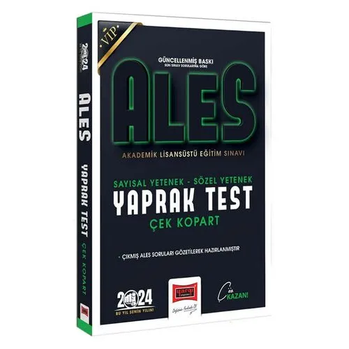 Yargı Yayınları 2024 ALES Vip Sayısal-Sözel Yetenek Çek Kopart Yaprak Test