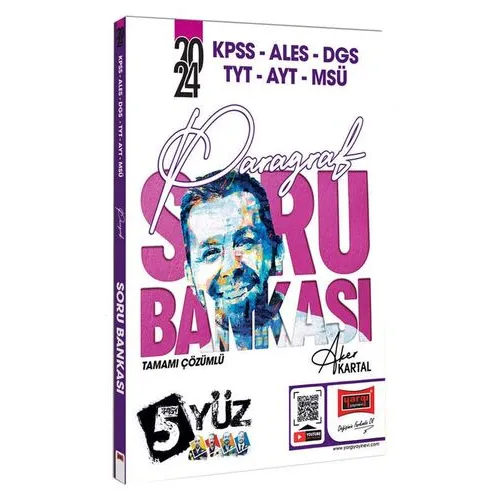 Yargı Yayınları 2024 KPSS-ALES-DGS-TYT-AYT-MSÜ Tamamı Çözümlü Paragraf Soru Bankası
