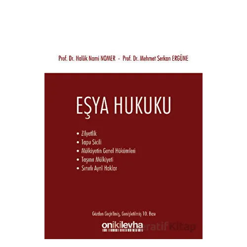 Eşya Hukuku - Haluk Nami Nomer - On İki Levha Yayınları
