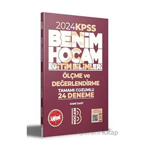 2024 Benim Hocam Yayınları Eğitim Bilimleri Ölçme ve Değerlendirme Tamamı Çözümlü 24 Deneme