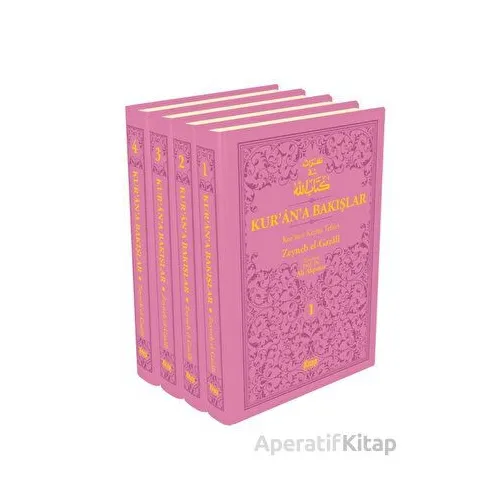 Kur’an’a Bakışlar Kur’an-ı Kerim Tefsiri 4 Cilt (Pembe) - Zeyneb Gazali - Kitap Dünyası Yayınları
