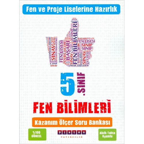 5.Sınıf Fen Bilimleri Kazanım Ölçer Soru Bankası (Kampanyalı) Platon Yayıncılık 2024 öncesi müfredat