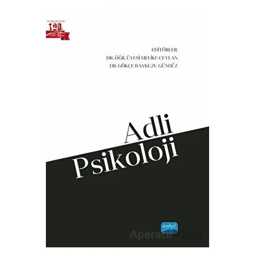 Adli Psikoloji - Kolektif - Nobel Akademik Yayıncılık