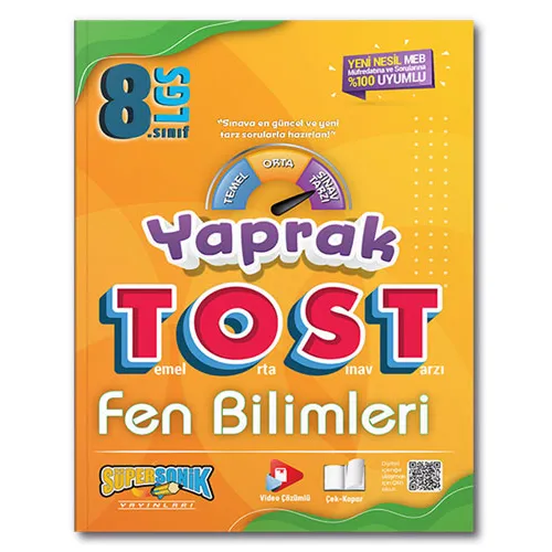 8.Sınıf Fen Bilimleri Yaprak Tost Süpersonik Yayınları