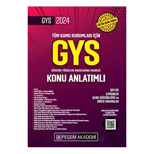 2025 Tüm Kamu Kurumları İçin Görevde Yükselme Sınavlarına Hazırlık Konu Anlatımlı
