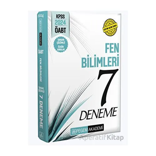 2024 KPSS ÖABT Fen Bilimleri Tamamı Çözümlü 7 Deneme - Kolektif - Pegem Akademi Yayıncılık