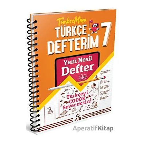 7.Sınıf TürkçeMino Türkçe Defterim Kampanyalı Arı Yayıncılık