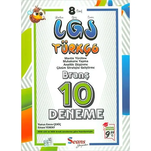 8. Sınıf LGS Türkçe 10 Deneme Seans Yayınları - 2018