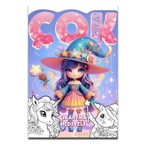 Çok Boya! - Çıkartmalı Dev Boyama Kitabı: Sihir - Kolektif - Doğan Çocuk