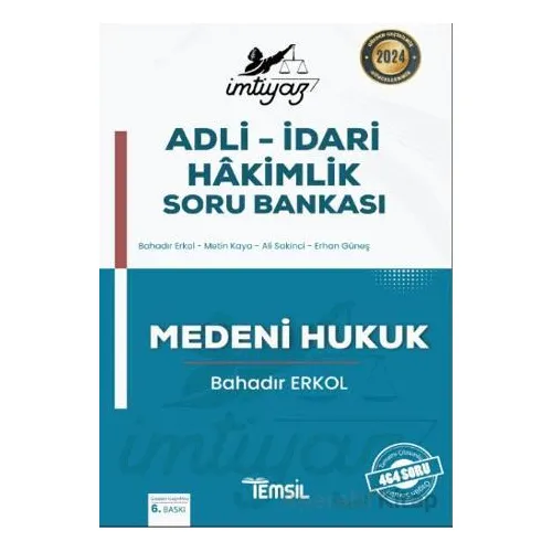 İmtiyaz Adli - İdari Hakimlik Soru Bankası Medeni Hukuk - Bahadır Erkol - Temsil Kitap