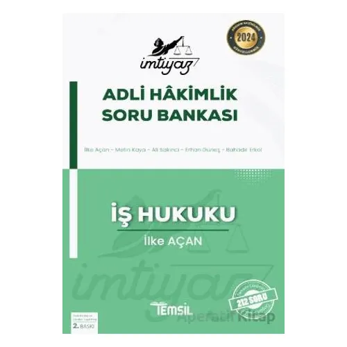 İmtiyaz Adli Hakimlik Soru Bankası İş Hukuku - İlke Açan - Temsil Kitap