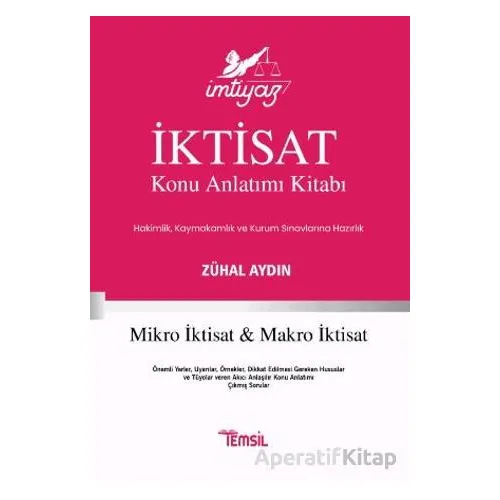 İmtiyaz - İktisat Konu Anlatımı Kitabı Makro İktisat – Mikro İktisat - Zühal Aydın - Temsil Kitap