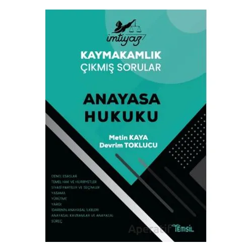 İmtiyaz Kaymakamlık Çıkmış Sorular Anayasa Hukuku - Devrim Toklucu - Temsil Kitap