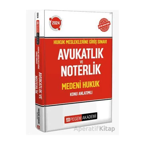 2024 Hukuk Mesleklerine Giriş Sınavı Avukatlık ve Noterlik Medeni Hukuk Konu Anlatımlı