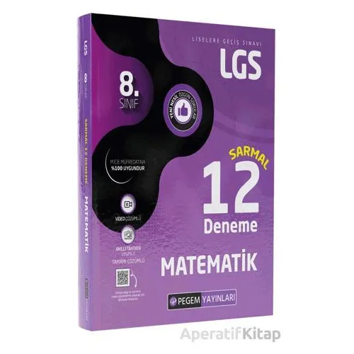 LGS 8.Sınıf Matematik Sarmal 12 Deneme - Kolektif - Pegem Akademi Yayıncılık