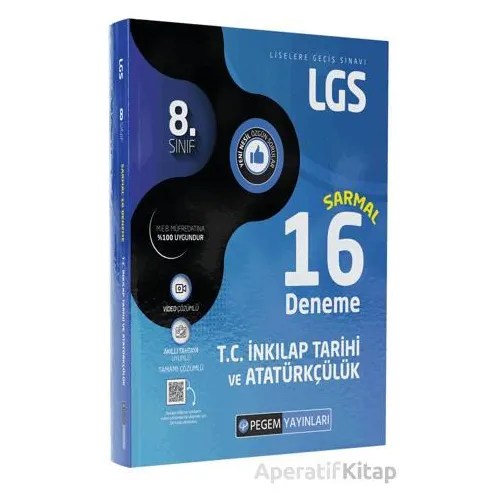 LGS 8.Sınıf T.C. İnkilap Tarihi ve Atatürkçülük Sarmal 16 Deneme