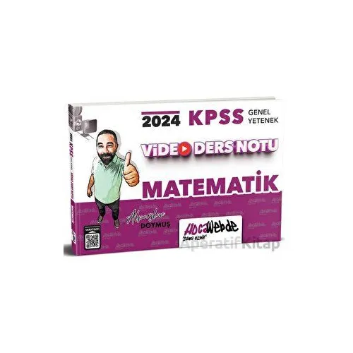2024 KPSS Matematik Video Ders Notu HocaWebde Yayınları