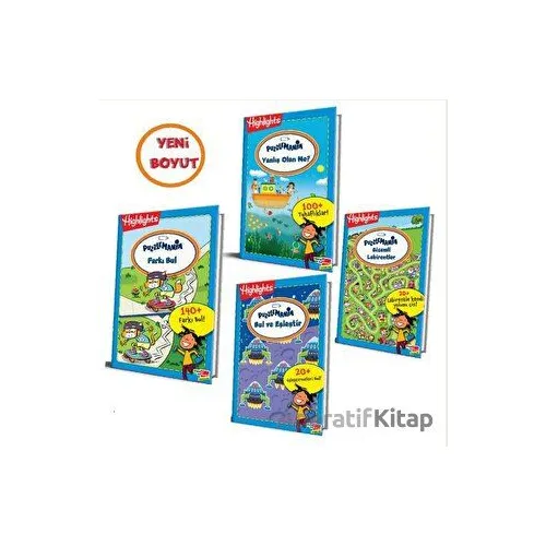 Highlights Puzzlemania (On The Go Serisi) 4lü Set - Kolektif - Dikkat Atölyesi Yayınları