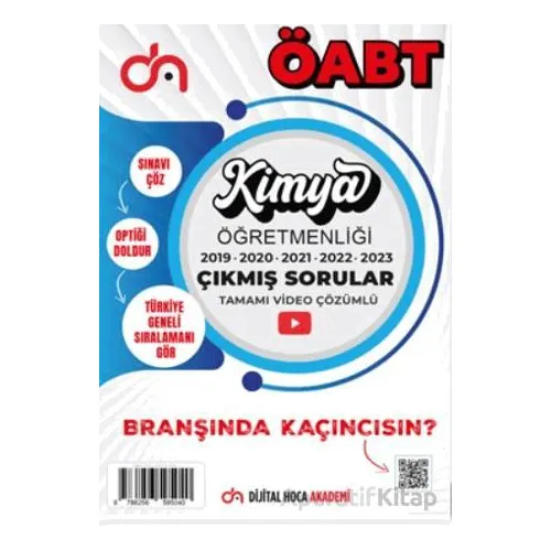 ÖABT Kimya Öğretmenliği Son Beş Yıl Çıkmış Sorular Tamamı Video Çözümlü - Kolektif - Dijital Hoca