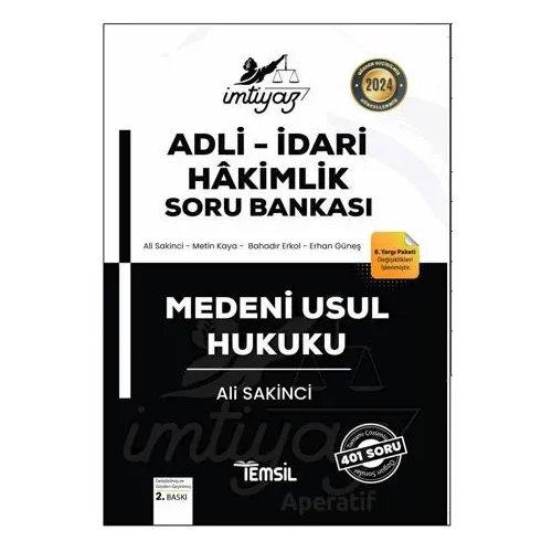 İmtiyaz Adli - İdari Hakimlik Medeni Usul Hukuku Soru Bankası - Ali Sakinci - Temsil Kitap