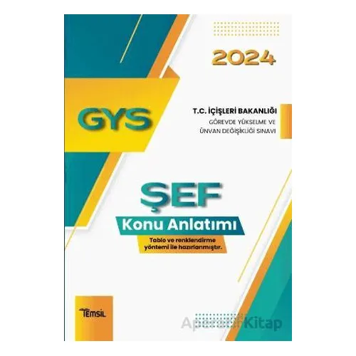 İçişleri Bakanlığı Görevde Yükselme ve  Ünvan Değişikliği Sınavı Şef Konu Anlatımı