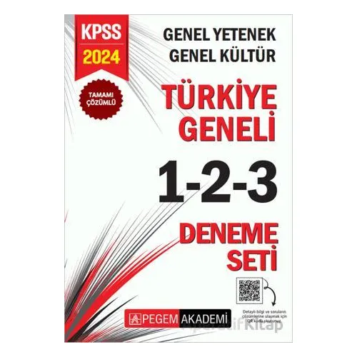 2024 KPSS Genel Yetenek Genel Kültür Türkiye Geneli Tamamı Çözümlü 1-2-3 (3lü Deneme Seti)