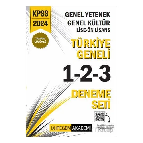 2024 KPSS Genel Yetenek Genel Kültür Lise-Ön Lisans Tamamı Çözümlü Türkiye Geneli Tamamı Çözümlü 1-2
