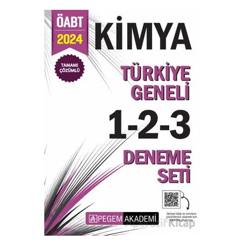 2024 KPSS ÖABT Kimya Tamamı Çözümlü Türkiye Geneli 1-2-3 (3lü Deneme Seti)