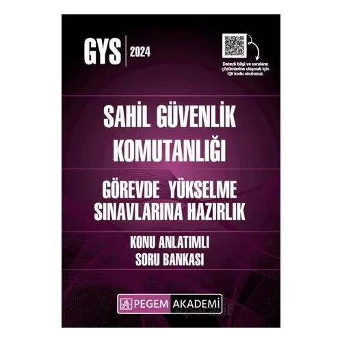 2024 GYS Sahil Güvenlik Komutanlığı Görevde Yükselme Konu Anlatımlı Soru Bankası
