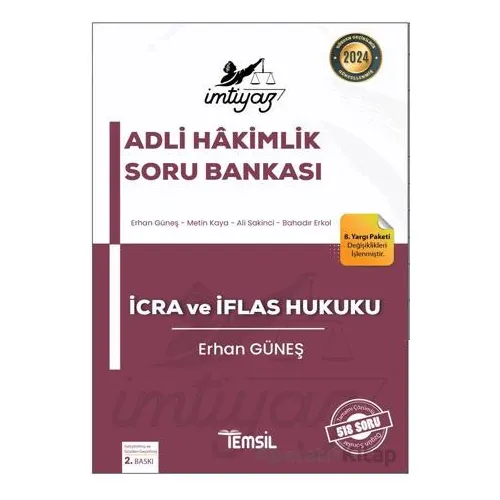 İmtiyaz Adli Hakimlik İcra ve İflas Hukuku Soru Bankası - Erhan Güneş - Temsil Kitap