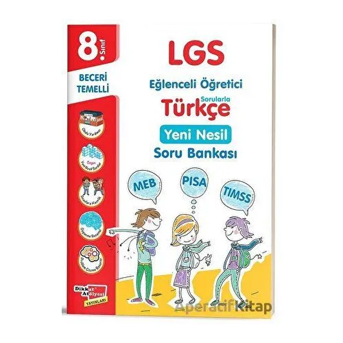 8. Sınıf LGS Türkçe Yeni Nesil Soru Bankası - Kolektif - Dikkat Atölyesi Yayınları